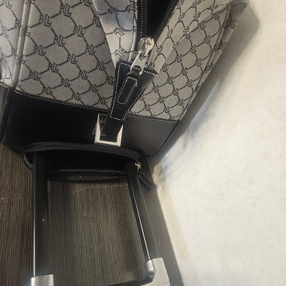 Ralph Lauren Black and Gray Monogram Travel Bag Set - Picture 10 of 12